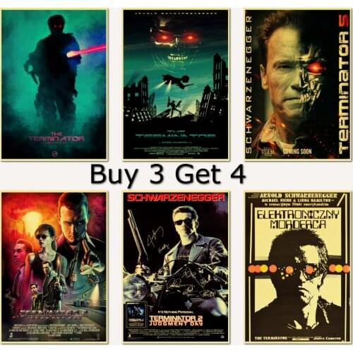 American science fiction movie The Terminator Poster Arnold Schwarzenegger Posters Room Decorative movie star