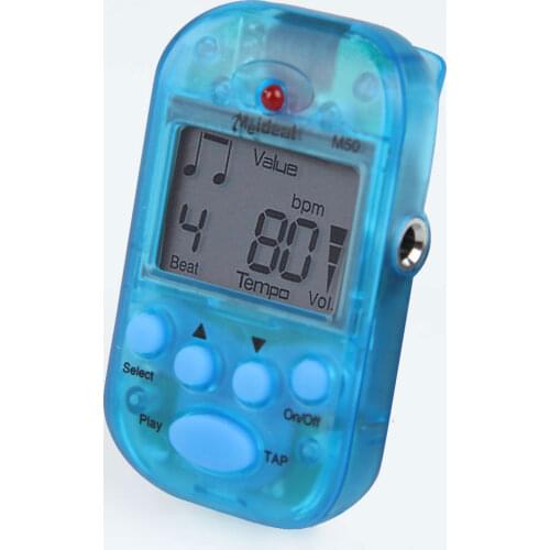 Mini Professional Metronome LED Indicator LCD Screen Clip-on Digital Tuner Metronome for Guitar Piano Violin Volume Adjustable