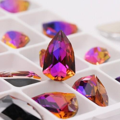 Clear Shield Rhinestones Crystal for Clothes Shoes Glue on Garment DIY Craft Jewelry Decoration Rhinestones Clothing Accessories