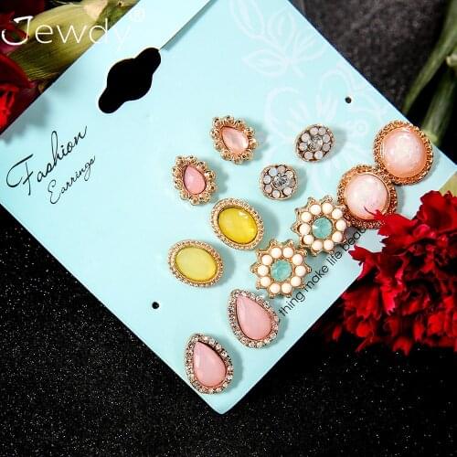 Flower Crystal Studs Earrings For Women' Girls Elegant Fashion Water Drop Earring Charm Gift 2021 Trend Jewelry Party Women