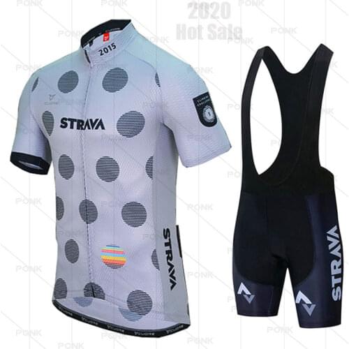 Strava 2021 Cycling Clothes Pro Team Equipment Racing Bike Dry Fast Clothing Mens Bike Jersey Set Ropa Maillot Ciclismo