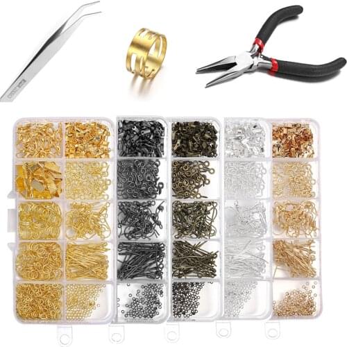 1 Set Alloy Jewelry Accessories Lobster Clasp Open Jump Rings Earring Hooks Repair Tool for DIY Jewelry Making Findings Supplies