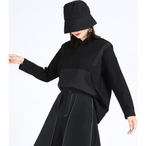 Minority Design Womens short jacket womens knitted undershirt original dark long-sleeved t-shirt