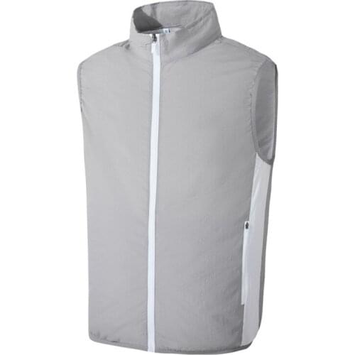 USB Interface Charging Cooling Clothing Summer Air-conditioning Vest Smart Fan Waistcoat Breathable Sun Protection Men Jackets