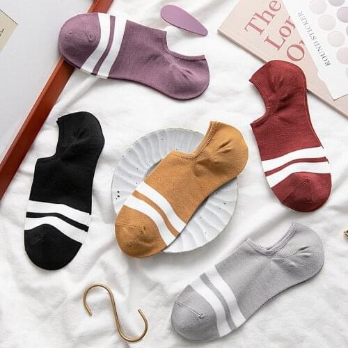 2020 New Arrival 5 Pairs Striped Socks Women Cute Bamboo Fiber Cotton Funny Socks High Quality Women Fashion