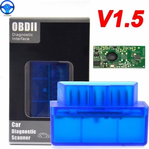 2021 Mini Elm327 Bluetooth OBD2 V1.5 Elm 327 V 1.5 OBD 2 Car Diagnostic Tool Scanner Elm-327 OBDII Adapter Auto Diagnostic Tool