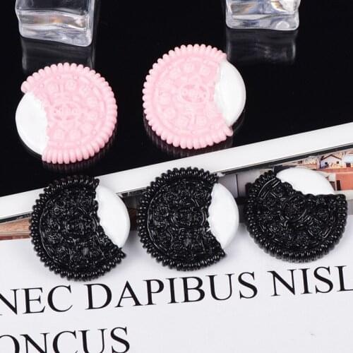 8pcs/Lot Chocolate Chip Cookies Polymer Slime Charms Modeling Clay DIY Kit Accessories Box Toy For Children Slime Supplies