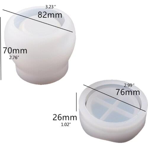 A0NF Storage Box Mold Jewelry Ring Box Mold Suitable for Soap Candle Holder Jewelry Box Flower Pot Craft Diy Home Decoration