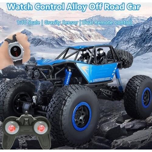 Watch Control Alloy Speed Off Road Car 1:10 Large Scale Gravity Sensor Independent Shock Abesorber 45-Degree Climbing RC Car Toy