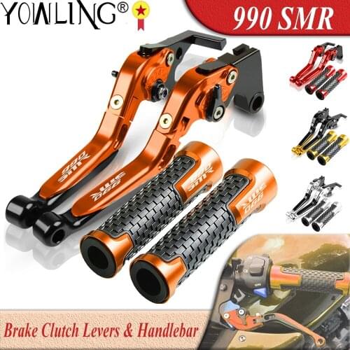 For 990 SMR SMT 990SMR 990SMT 2009 2010 2011 2012 2013 Motorcycle CNC Adjustable Extendable Brake Clutch Levers Handle Bar Grips