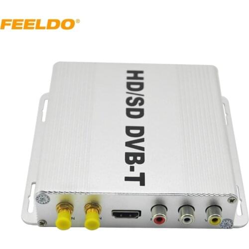 FEELDO 1Set Digital Dual Tuner Car HD H.264 MPEG-4 HD/SD Various Channel DVB-T Receiver Mobile DVB-T BOX With PVR USB HDMI