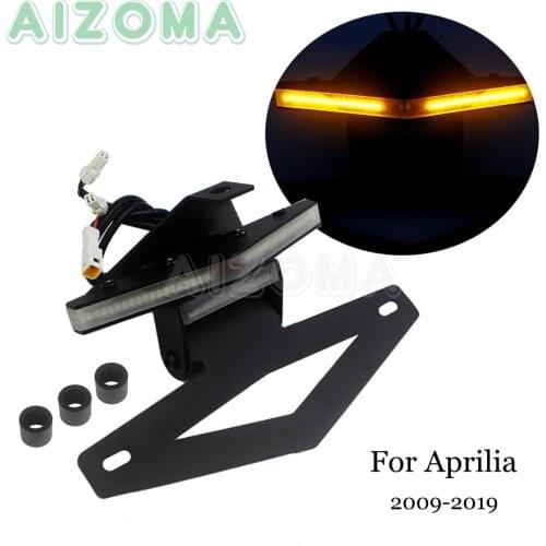 LED Tail Tidy Fender Eliminator Kit w/ License Plate Signal Braket Light For Aprilia RSV4 1100 Factory 2009-19 Tuono V4 1100 RR