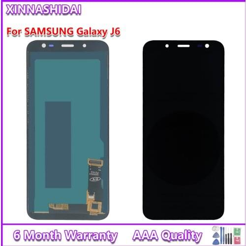 Copy-OLED LCD Display For Samsung Galaxy J600 J6 2018 J600F 5.6 Inch Touch Screen Digitizer Assembly Repair Parts Tested