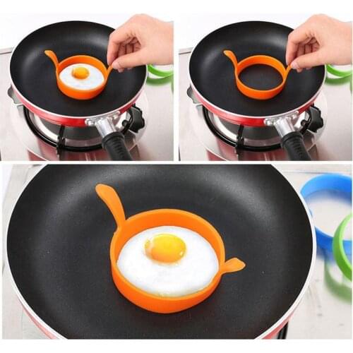 1Pcs Round Food Grade Silicone Egg Omelet High Temperature Home Breakfast Omelet Tool