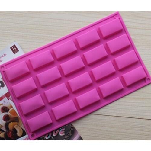 20 hole 2.5 cm square silicone ice cube mold for making ice cube soap chocolate baking candy box