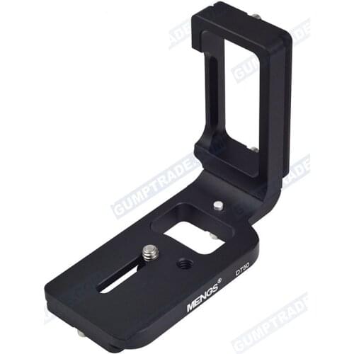 Mengs Full Metal CNC L-Shaped Vertical Shoot Quick Release Plate Bracket for Nikon D750 DSLR Camera