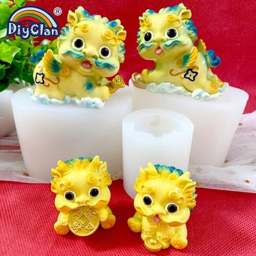 New Chinese Style Brave Troops Silicone Mold Handmade Soap Plaster Moulds 3D Resin Candle Form Cake Decorating Tools Kitchen