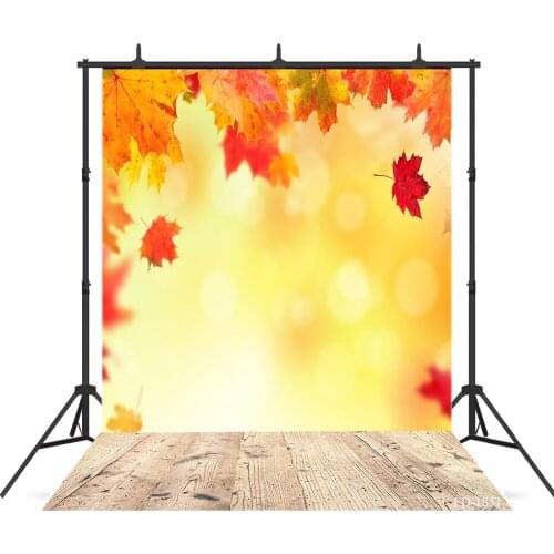 Fallen Leaves Photography Backdrop Wood Floor Background For Photograph Accessories Child Baby Vinyl Cloth Background Photophone