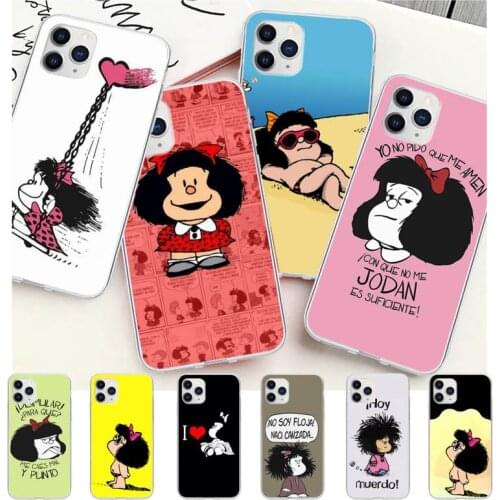 Mafalda Transparent Cell Phone Case Cover For Samsung Galaxy A51 A71 S20 S10e S8 S7 S9 S10 Plus