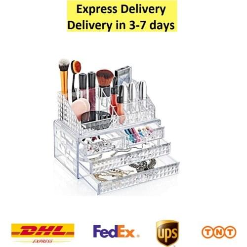 Clear Plastic Makeup organizer Lipstick Storage box Cosmetic Storage Lipgloss Organizer Holder Lipstick Display rack Stand