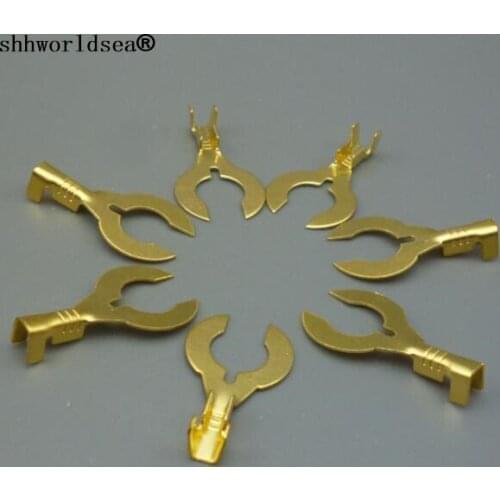 Shhworldsea New 50PCS 8mm car Crimp Terminal Spade Connector auto splices wire terminals automotive terminal Free shipping