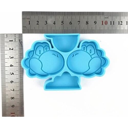 Teeth Duck Shape Straw Topper Silicone Mold DIY Pendant Epoxy Resin Moulds