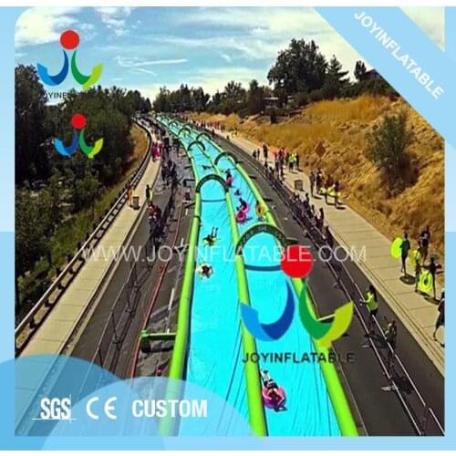 Outdoor water games amusement park commercial inflatable city slip n slide for sale