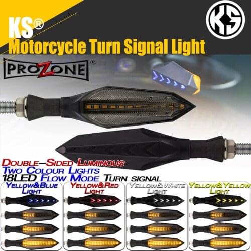 Universal 2PCS motorcycle turn signal lamp motorcycle accessories arrow-shaped double-sided luminous LED water turn signal lamp
