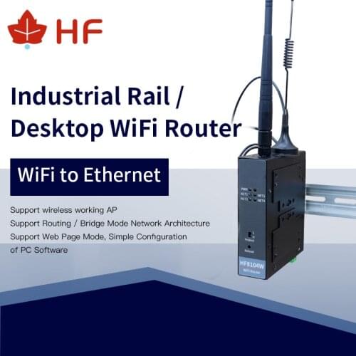 High Flying Industrial 4 Ports HF8104W DIN Rail Between Ethernet to Wi-Fi Rail Type 802.11 b/g/n Wifi Router