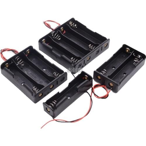 18650 battery box 3.7V lithium battery holder 1/2/3/4 series rechargeable battery slot with cable