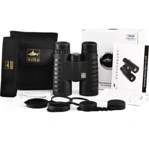 Asika 10x42 Camping Sights Binoculars With Neck Belt Bag Night Vision Telescope Bak4 Prism