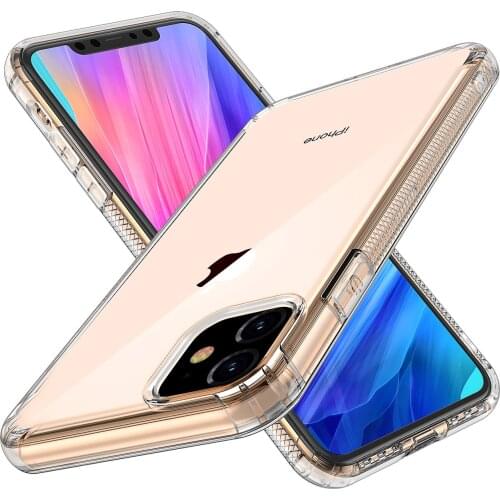 Case For iPhone 11 Pro Max/12 mini Pro Max Transparent TPU Case Sound Conversion Design,Anti Scratch,Anti Slip,Drop Protection
