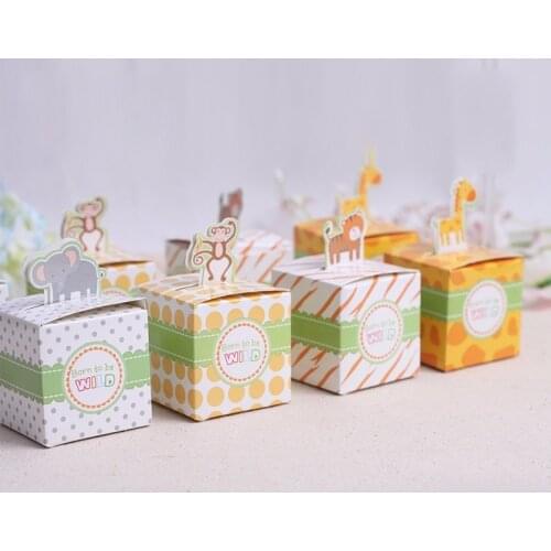 Baby Shower pcs Circus Animal Paper Candy Box Birthday Party Supplies Decorations Kids Events Favors Goodie Bag Gift
