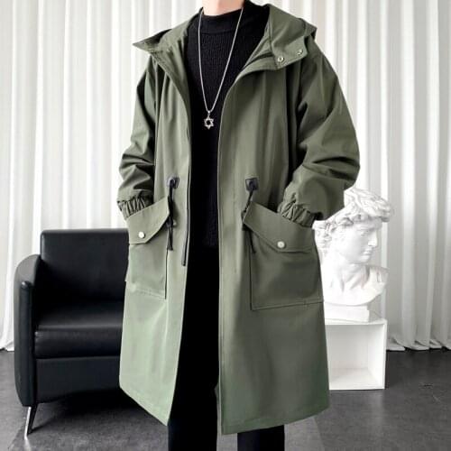 EAEOVNI Men's Hooded Trench Coats