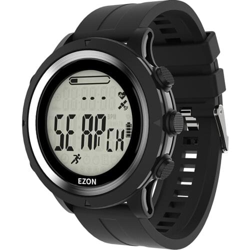 EZON T909C GPS Mens Digital Sport Watch with Optical Heart Rate Monitor Pedometer Calorie Counter Chronograph 50M Waterproof
