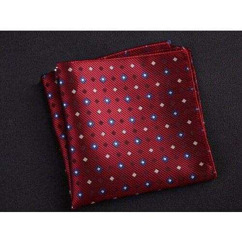 Handkerchief Polka Dot Striped Floral Printed Hankies Polyester Hanky Business Pocket Square Chest Towel