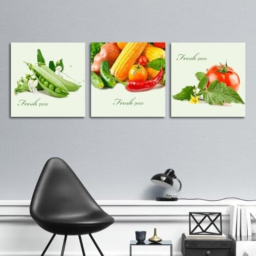 Nordic Fresh Vegetables Painting Unframed 3 Canvas Art Poster and Prints Modular Pictures for Kitchen Dinner Room Decoration