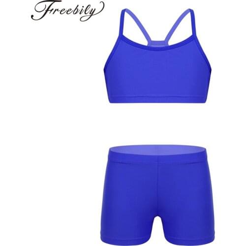 Girls Two Pieces Suits For Swimming Children Tankini Bikini Suit Tops Tank Top Shorts Kids Summer Swimsuit Swimwear Bathing Suit