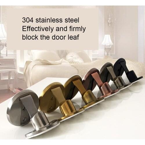 Magnetic Door Stops Tools Furniture Hardware Supplies Hidden Doorstop Collision Avoidance Stainless Steel Door Stopper