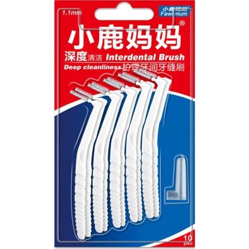 10Pcs 0.6-1.2mm Interdental Brushes Health Care Tooth Push-Pull Removes Food And Plaque Better Teeth Oral Hygiene Tool