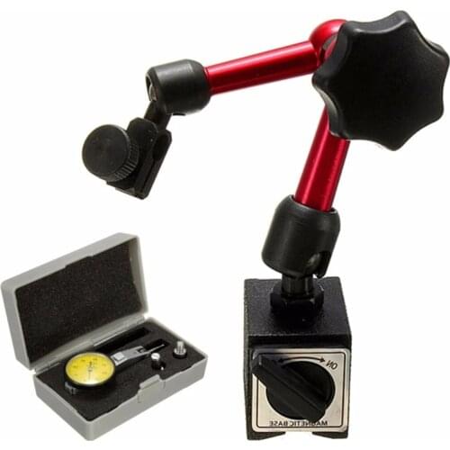 Mini Dial Test Indicator Magnetic Base Stand Desktop Bracket Scale Precision Indicators Measure Meter Hand Tool Set Universal