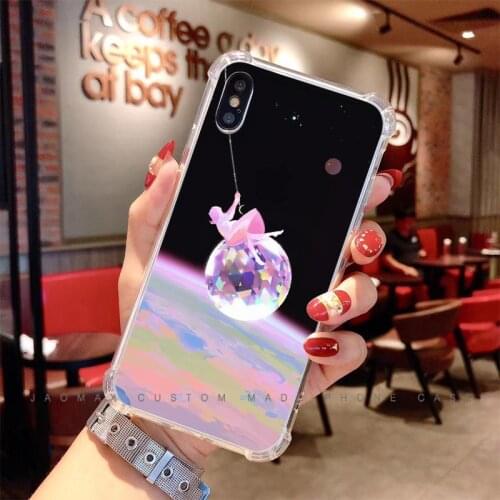 Jaomax Soft Silicone Shockproof Swinging Girl Phone Case For iPhone 11 Xs Max 7 8 6S Plus 5S SE Xr Lovely Covers Capa