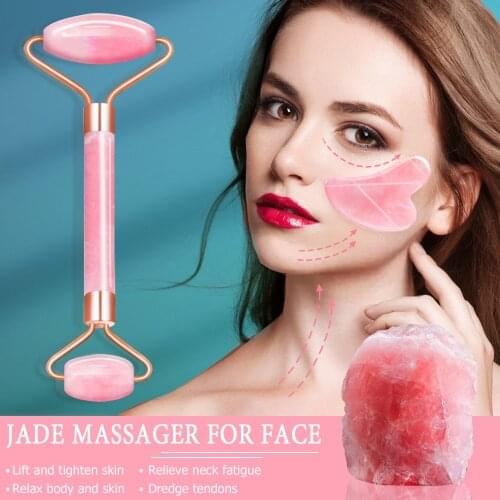 Jade Massager For Face Gua Sha Massage Gouache Scraper For Face Massager Neck Back Body Thin Lift Beauty Slimming Care Tools