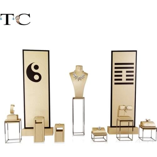 Tai Chi Design Jewelry Stainless Steel Jewelry Earring Display Necklace Showcase Jewelry Display Rack Stand Holder