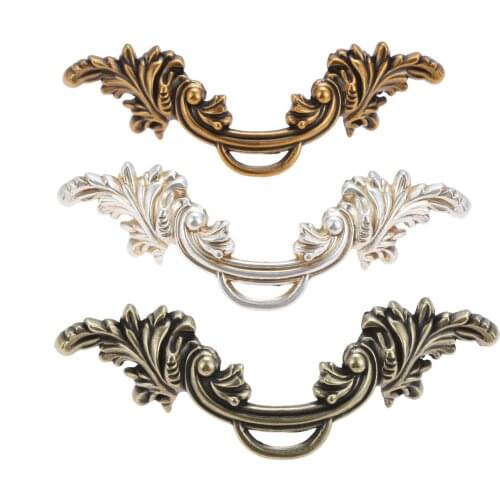 DRELD 64mm Antique Furniture Handle Alloy Cabinets Handle and Knobs Door Drawer Wardrobe Cupboard Dresser Kitchen Handle Pull