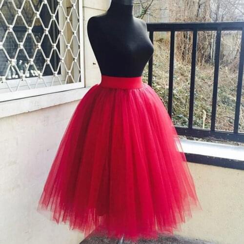 Chic Long Women Skirts Puffy Photoshoot Customized Woman Skirt Ankle Length Tutu Tulle faldas jupe femme