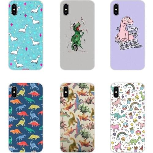 Silicone Phone Case Covers kawaii Dinosaurs pattern For Xiaomi Mi4 Mi5 Mi5S Mi6 Mi A1 A2 5X 6X 8 9 Lite SE Pro Mi Max Mix 2 3 2S