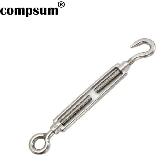 T304 Stainless Steel 304 Hook & Eye Turnbuckle Wire Rope Tension
