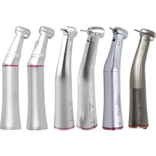 Dental 1:5 Electric（LED Fiber Optic）Inner Water Contra Angle Handpiece Turbine Fit KAVO NSK