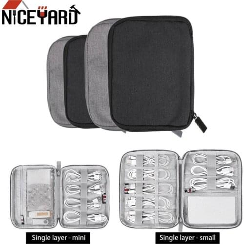 Digital Storage Bag Electronics Accessories Case Pouch For USB Data Cable Earphone Wire Pen Power Bank Organizer Travel Kit